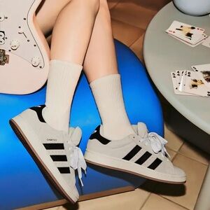 Adidas Women's Campus Sneakers - Black and Cream